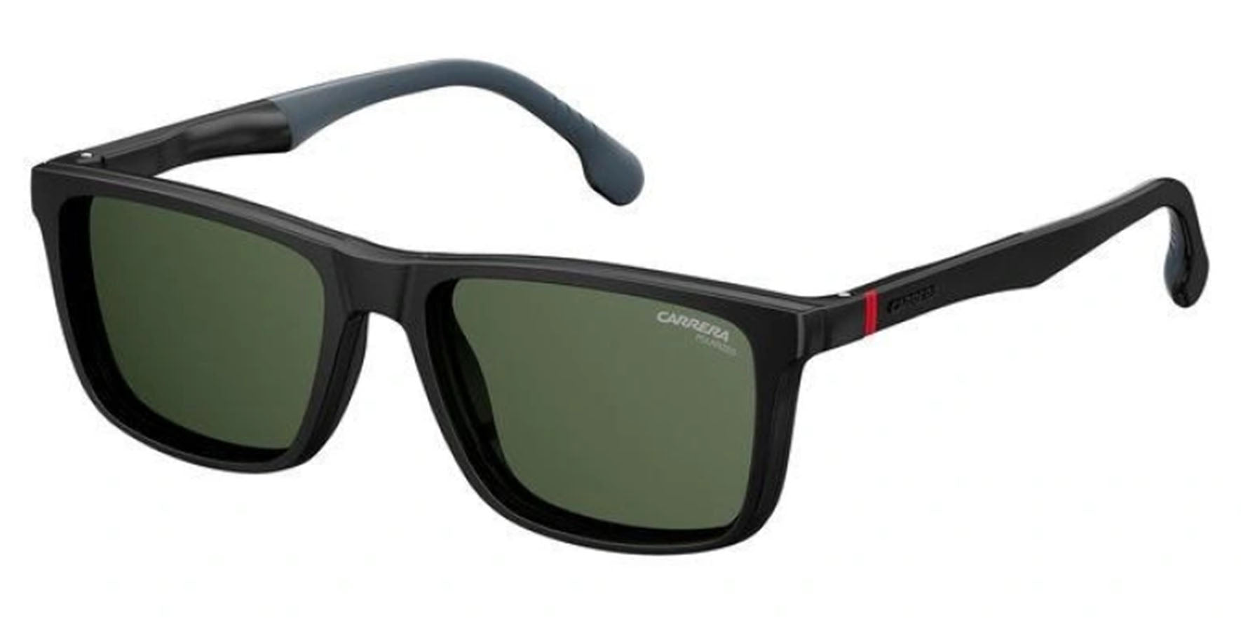 Carrera Rectangle Eyeglass Frame w/ Polarized Clip-On