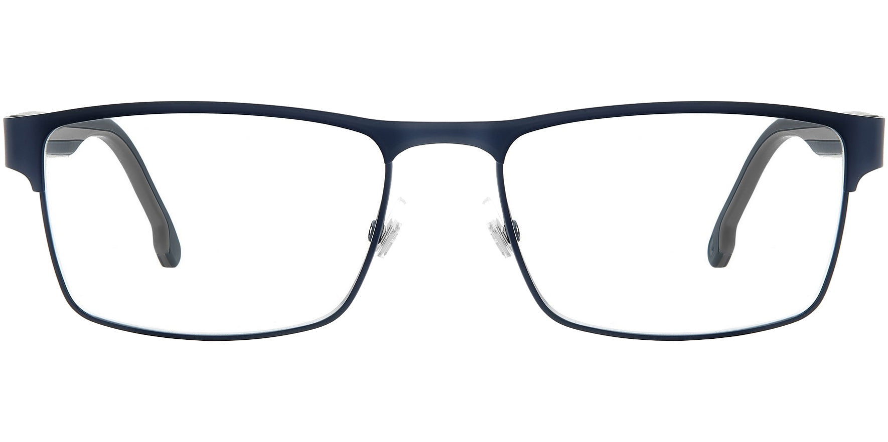 Carrera Matte Blue Grey Browline Rectangle Eyeglass Frame