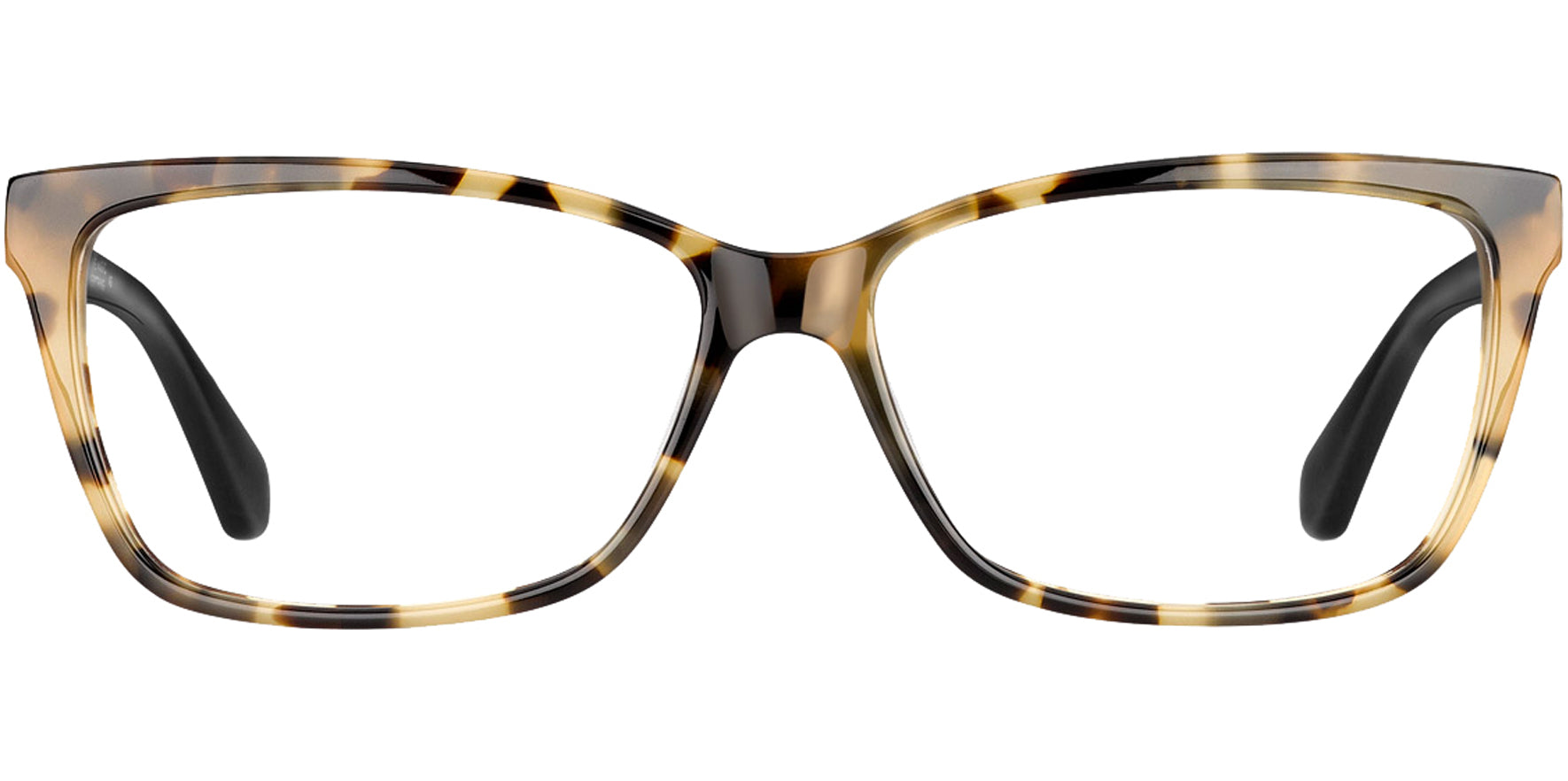 Kate Spade Camberly Havana Black Rectangle Eyeglass Frame w/ Spring Hinges