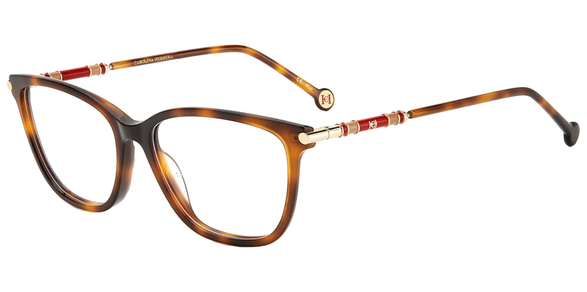 Carolina Herrera Soft Square Eyeglasses w/ Spring Flex Hinges