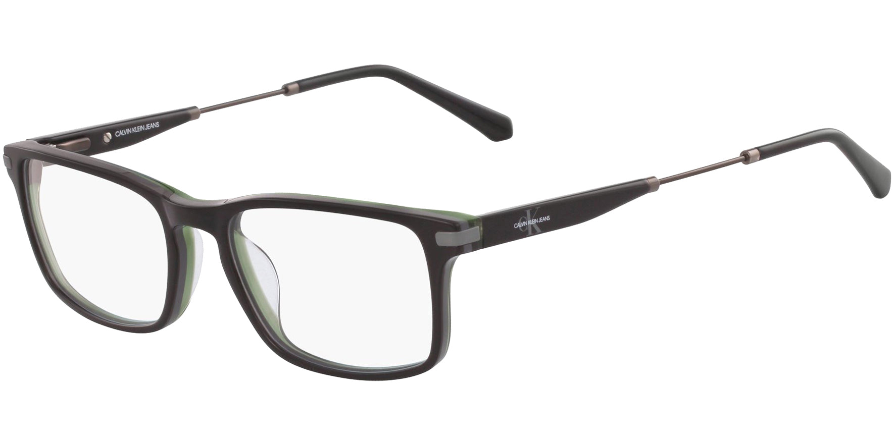 Calvin Klein Jeans Black/Stone Rectangle Eyeglasses