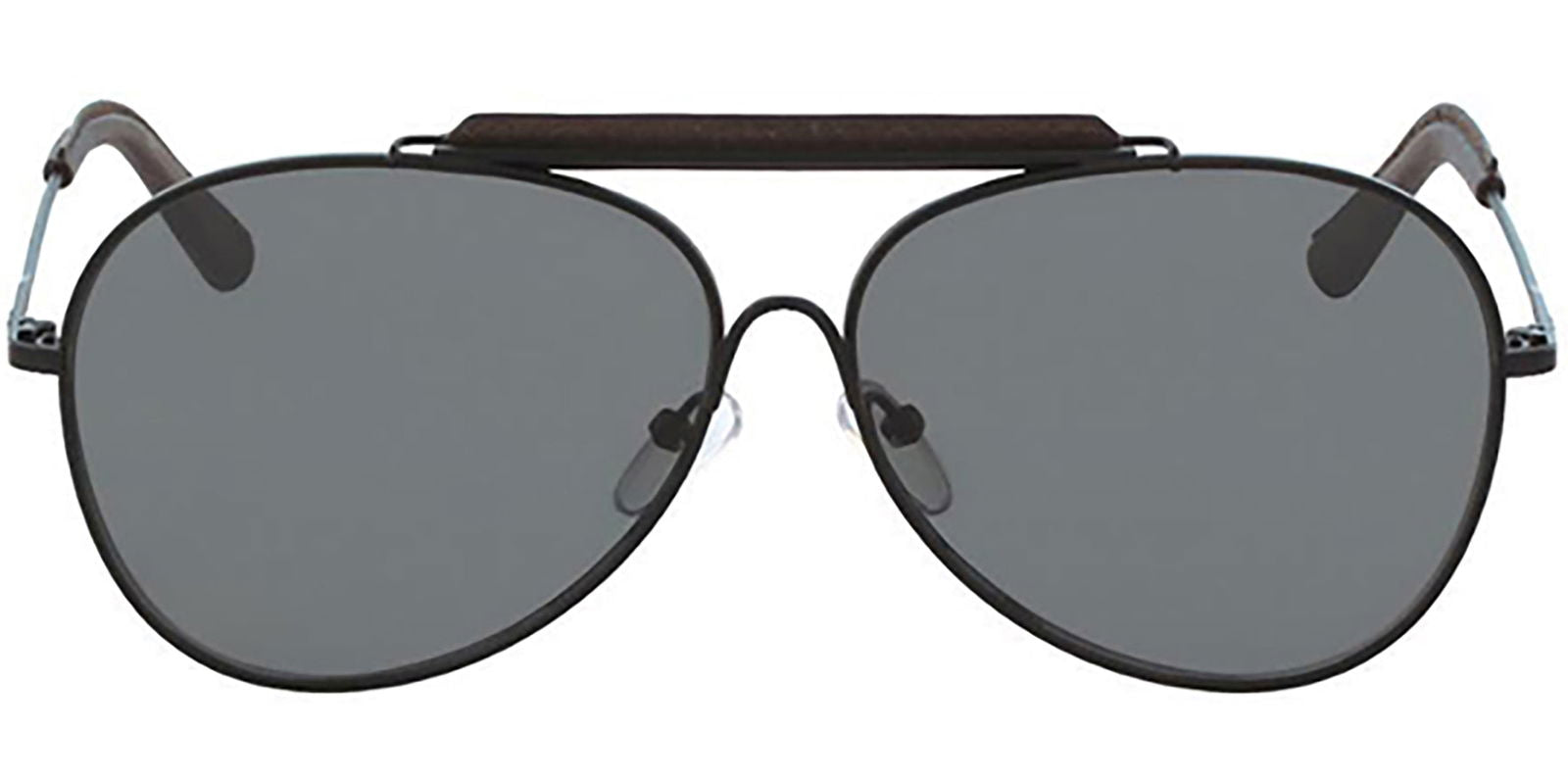Calvin Klein Matte Black Browline Aviator - - Eyedictive