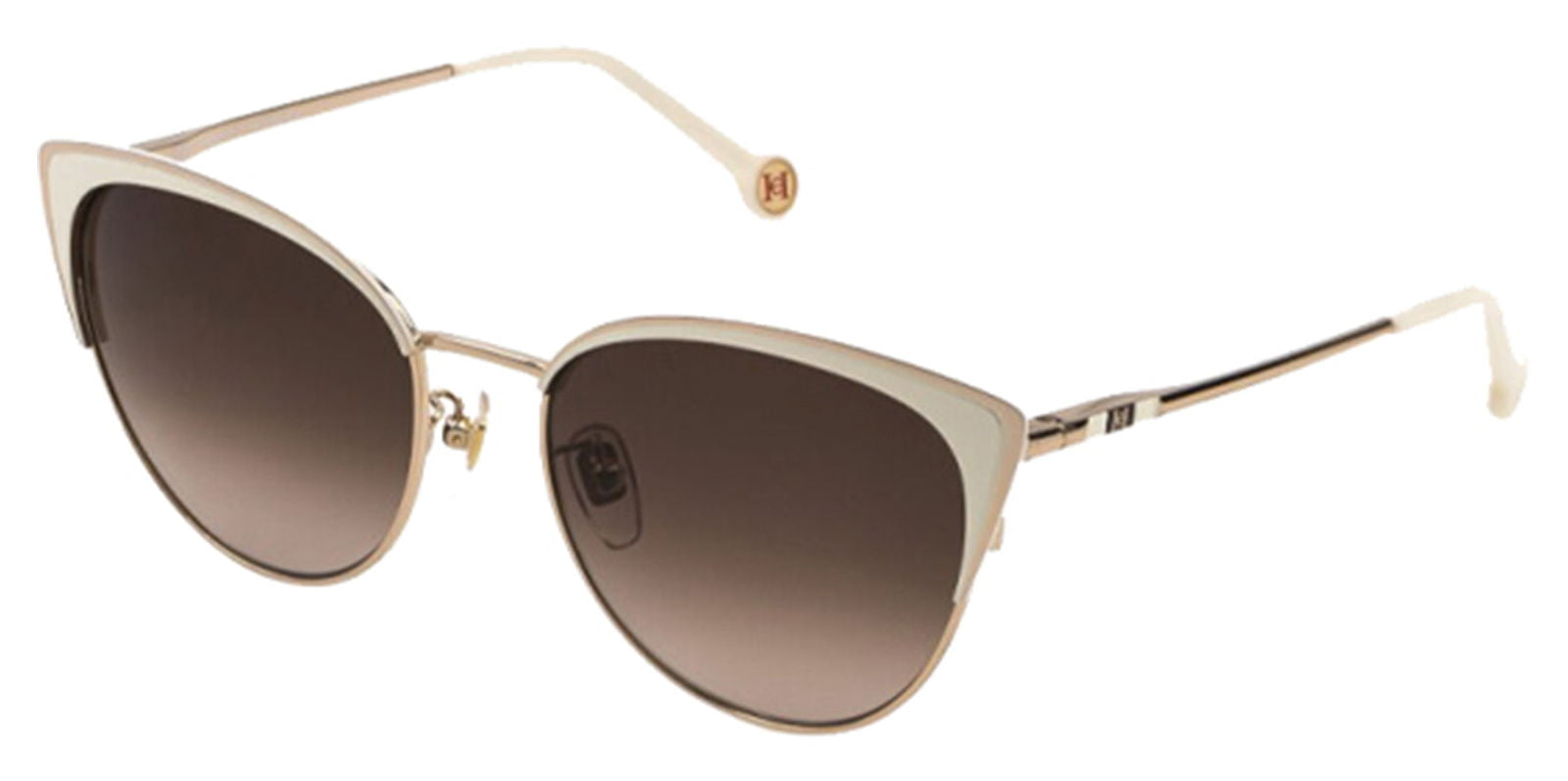 Carolina Herrera Gold/White Cat Eye Brow-Line Hybrid - - Eyedictive