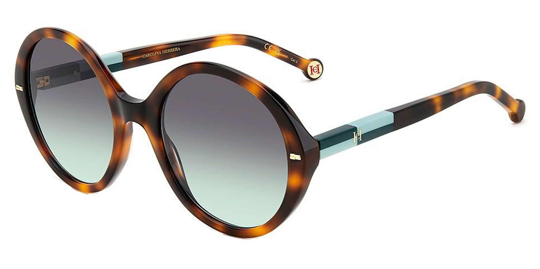 Carolina Herrera Havana Green Round w/ Gradient Lens