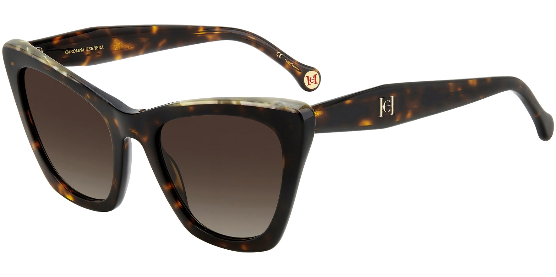 Carolina Herrera Havana White Cat Eye w/ Gradient Lens