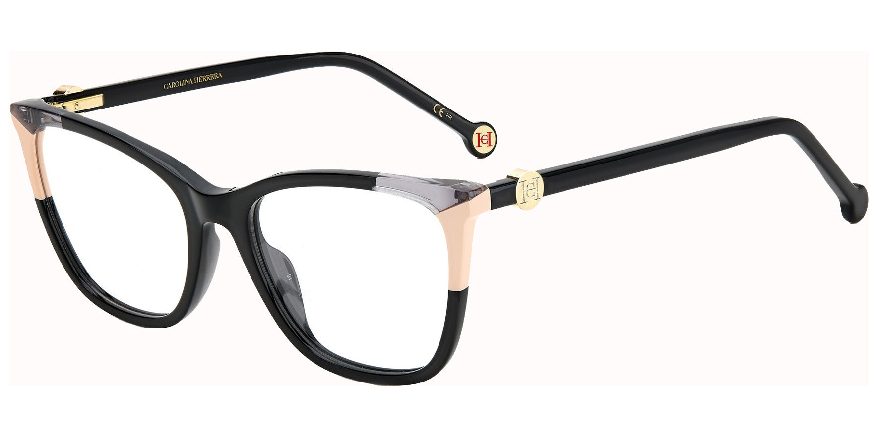 Carolina Herrera Squared Cat Eye Eyeglasses w/ Flex Hinges