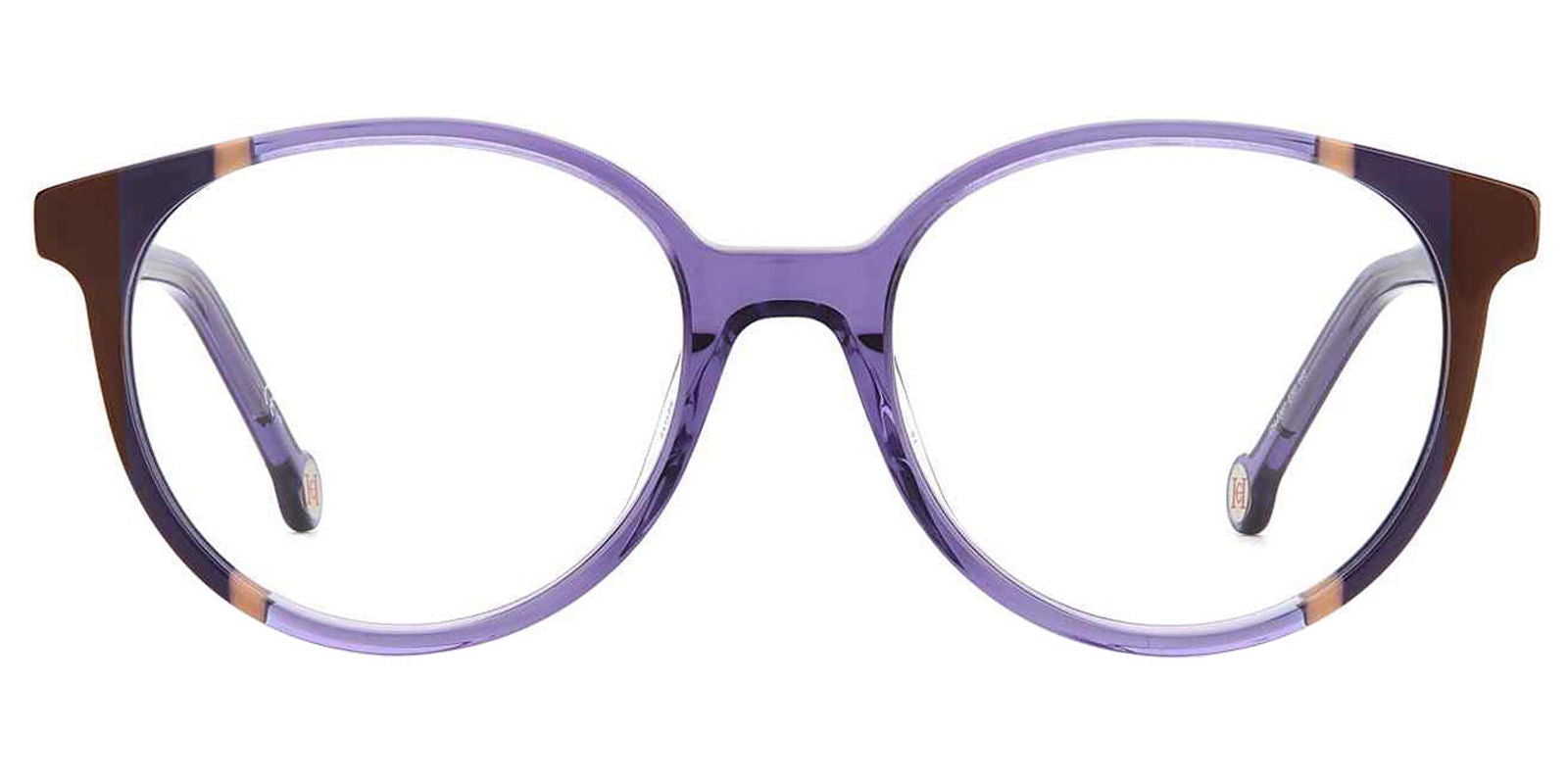 Carolina Herrera Violet Brown Round - - Eyedictive