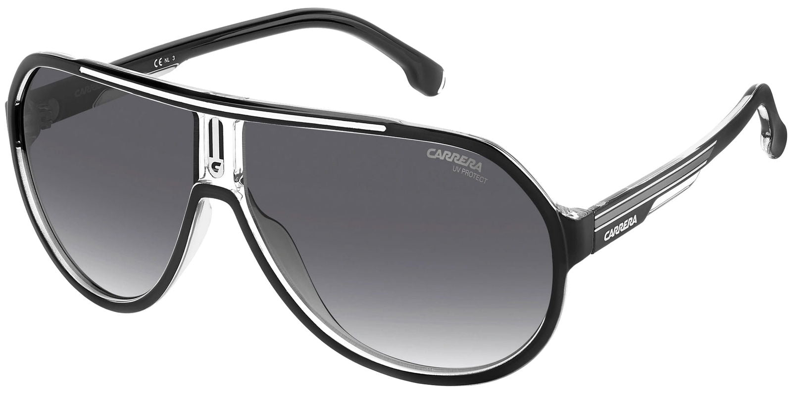 Carrera Black/White Pilot w/ Gradient Lens - - Eyedictive