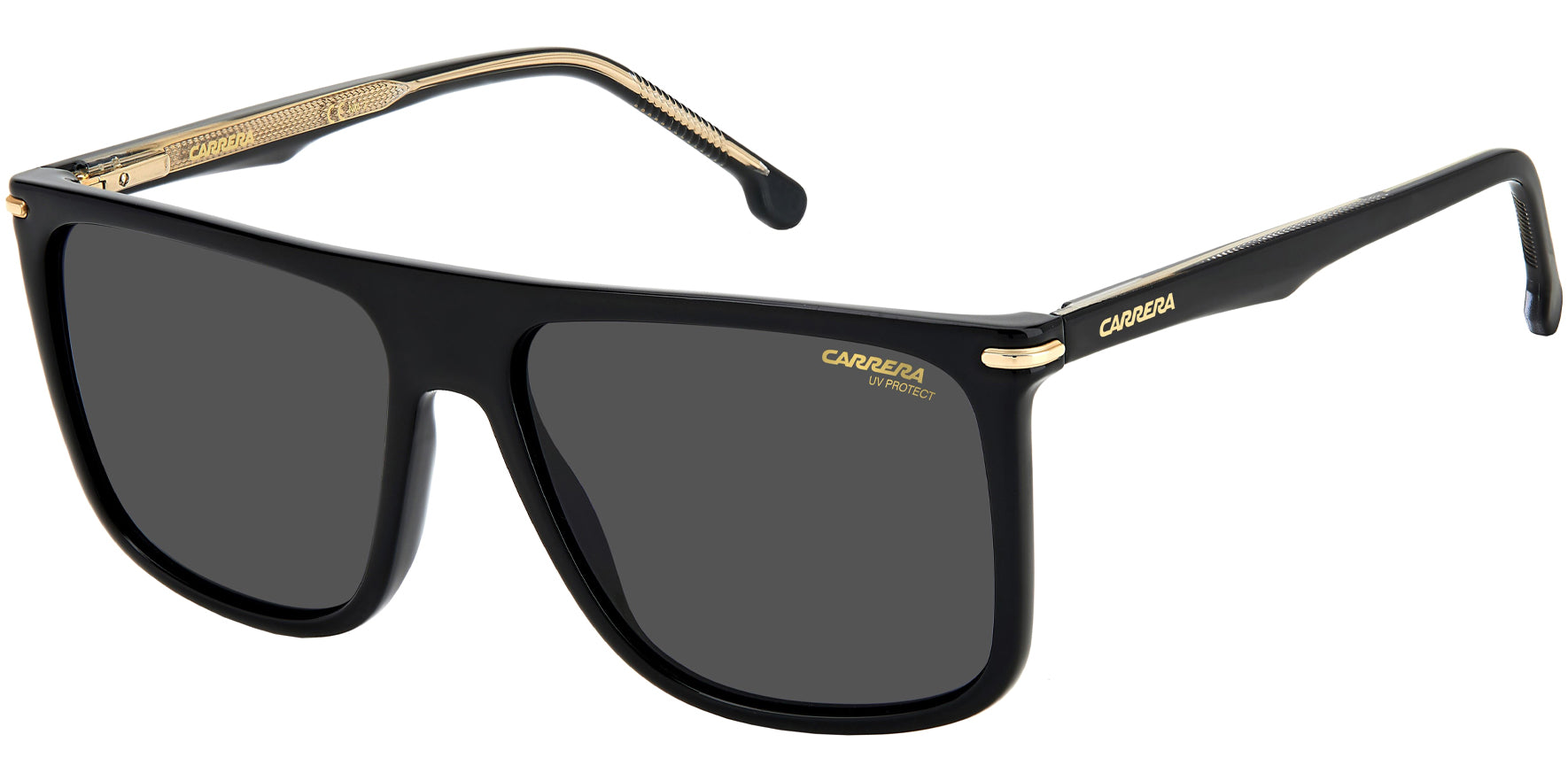 Carrera Black Flat Top Square w/ Spring Flex Hinges