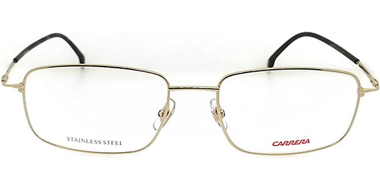 Carrera Gold-Tone Stainless Steel Rectangular Eyeglasses Frames - - Eyedictive