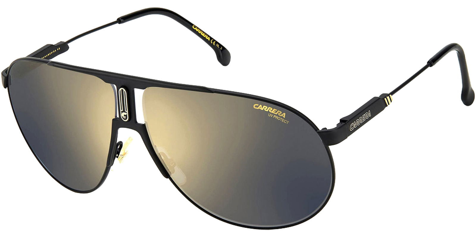 Carrera Panamerika 65 Aviator Sunglasses w/ Mirrored Lens - - Eyedictive