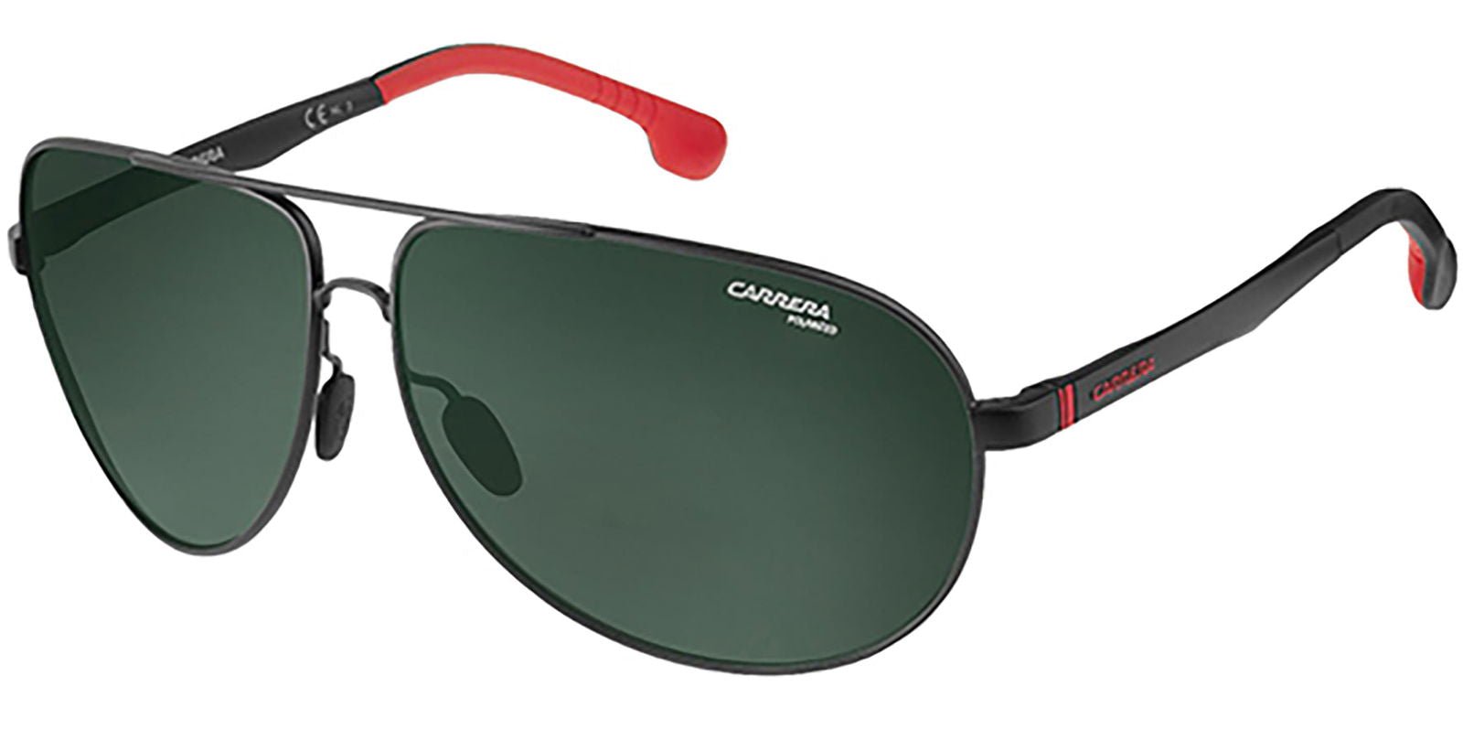 Carrera Polarized Matte Black Aviator - - Eyedictive