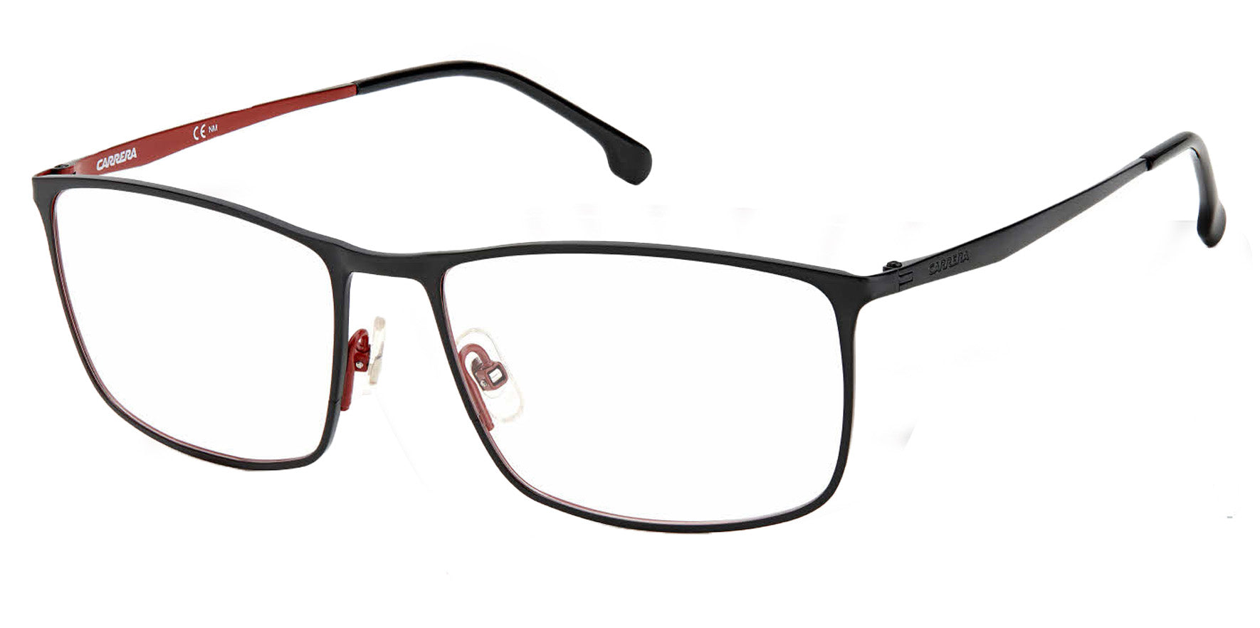 Carrera Titanium Matte Black Rectangle Eyeglass Frame