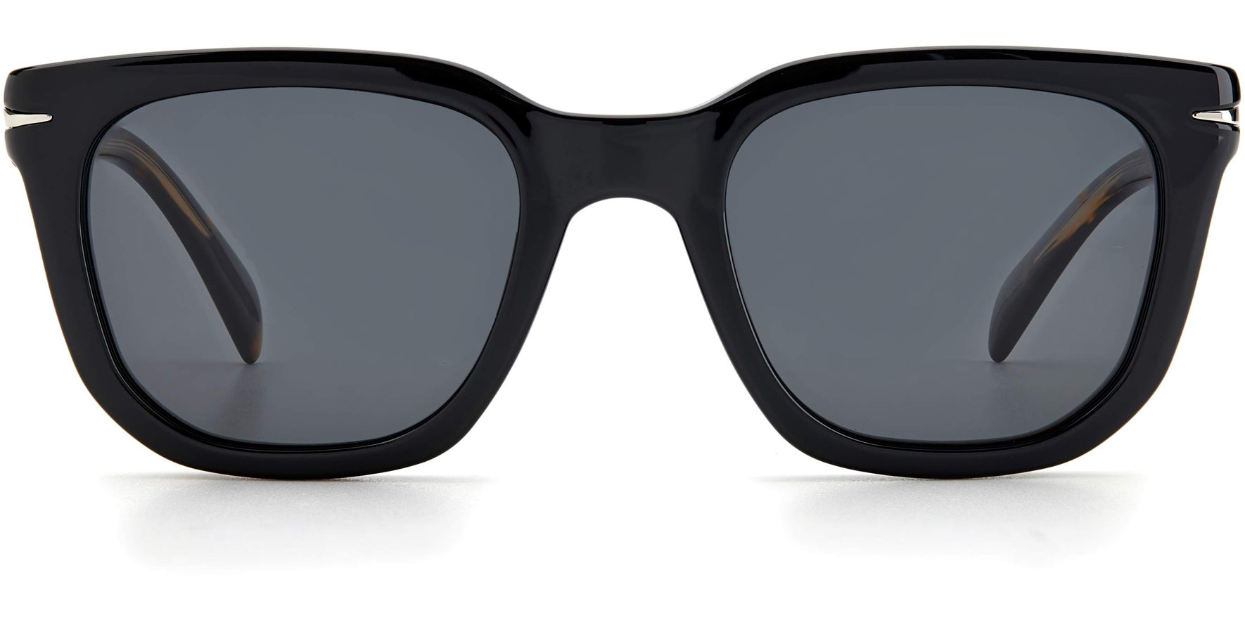 David Beckham Square Eyeglasses w/ Polarized Clip-On