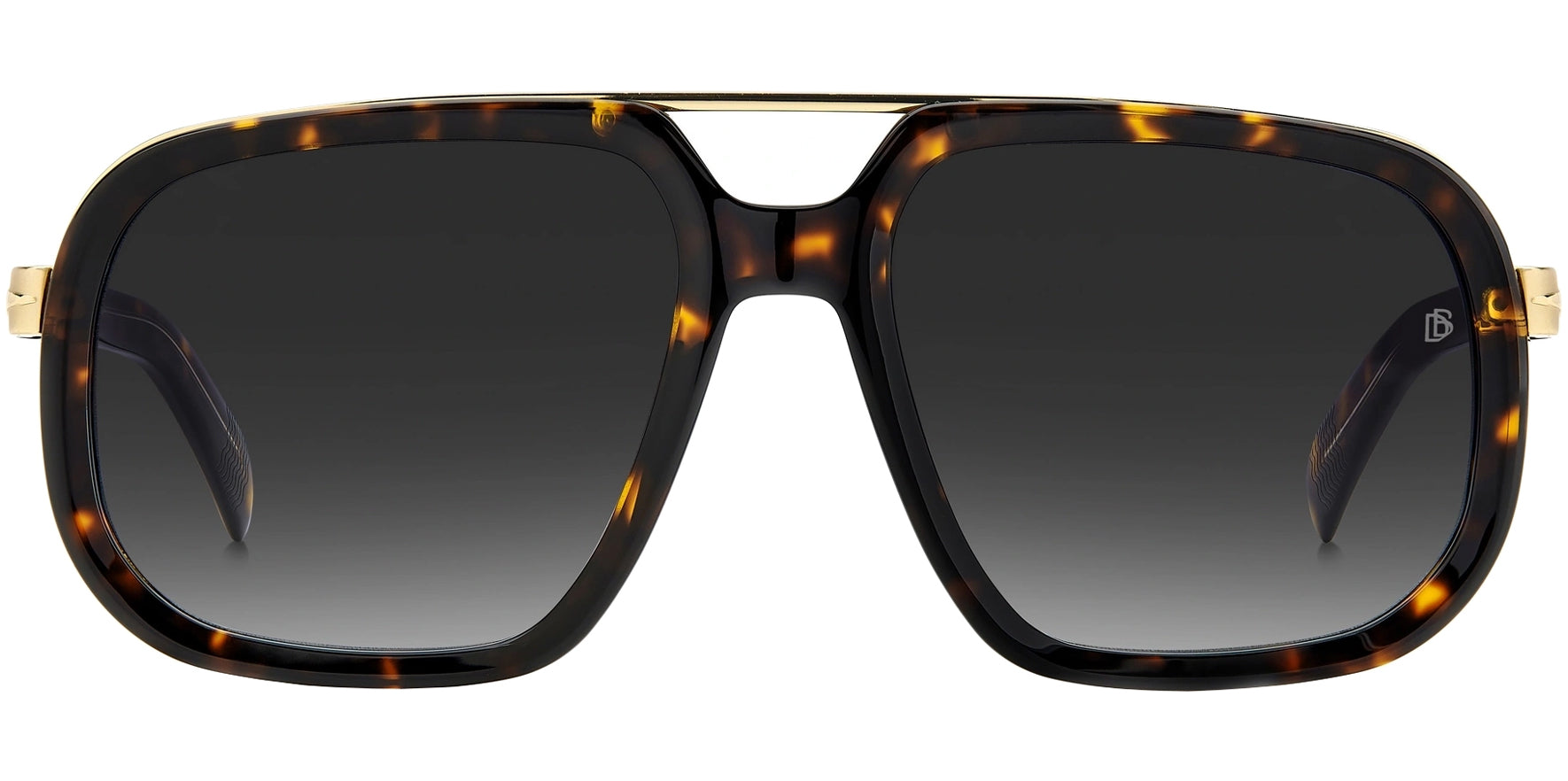David Beckham Havana/Gold-Tone Aviator w/ Gradient Lens