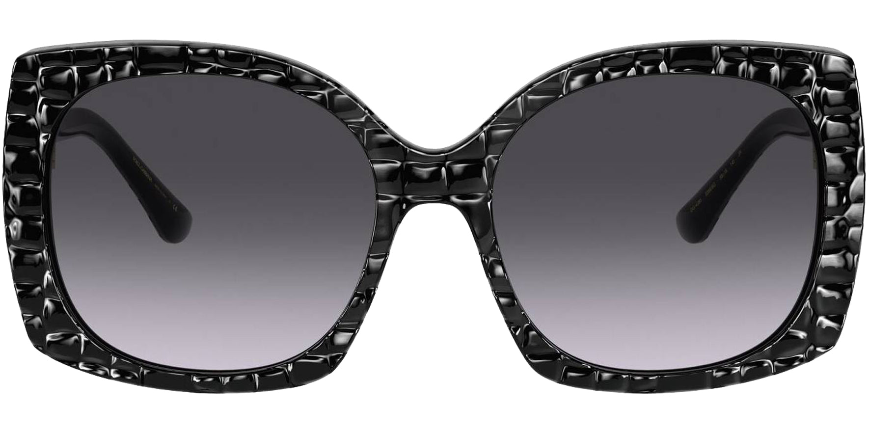 Dolce & Gabbana Black Textured Cocco Butterfly w/ Gradient Lens - Eyedictive