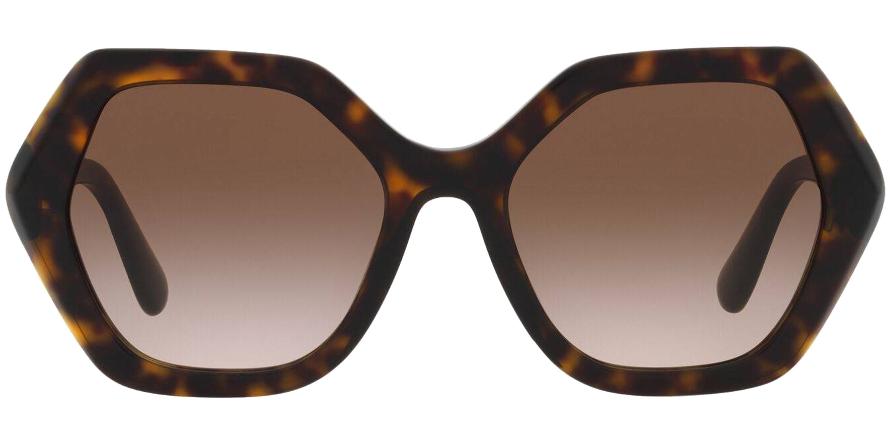 Dolce & Gabbana Havana Geometric Square w/ Gradient Lens - Eyedictive