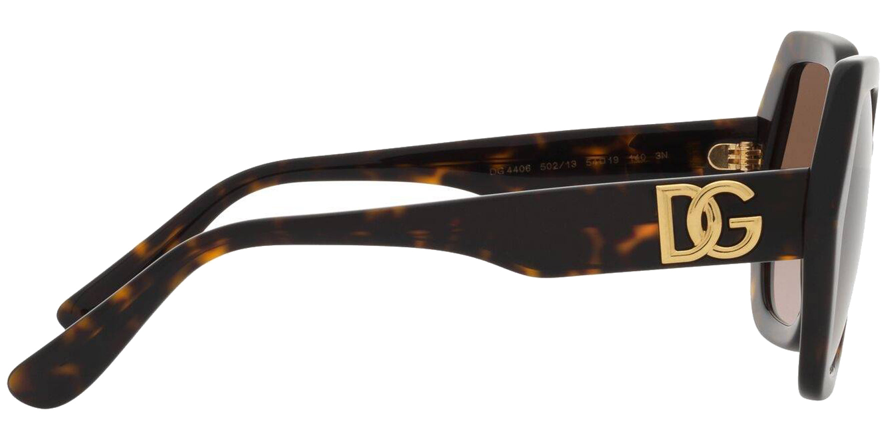 Dolce & Gabbana Havana Geometric Square w/ Gradient Lens - Eyedictive