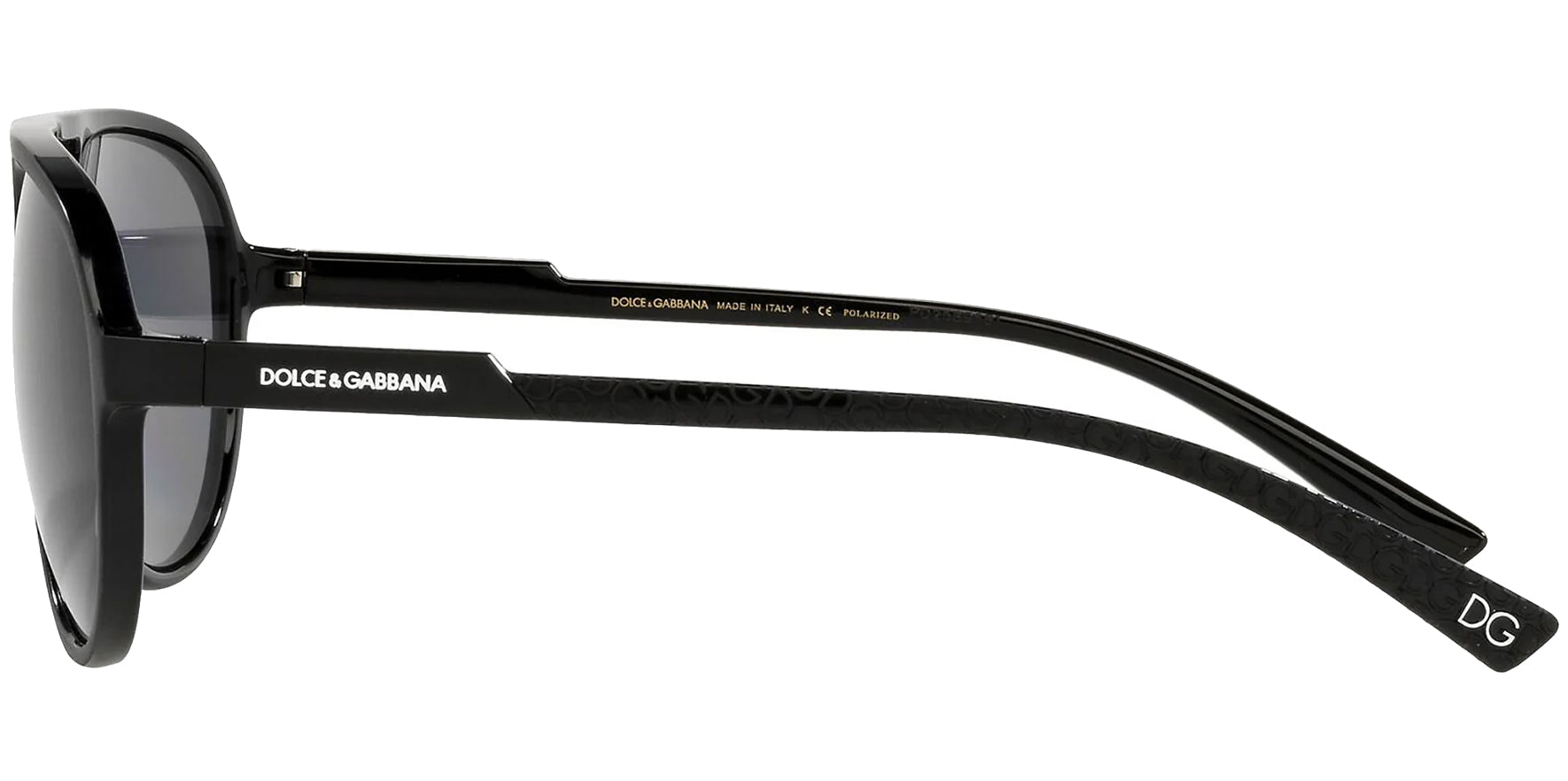 Dolce & Gabbana Polarized Matte Black Pilot - Eyedictive