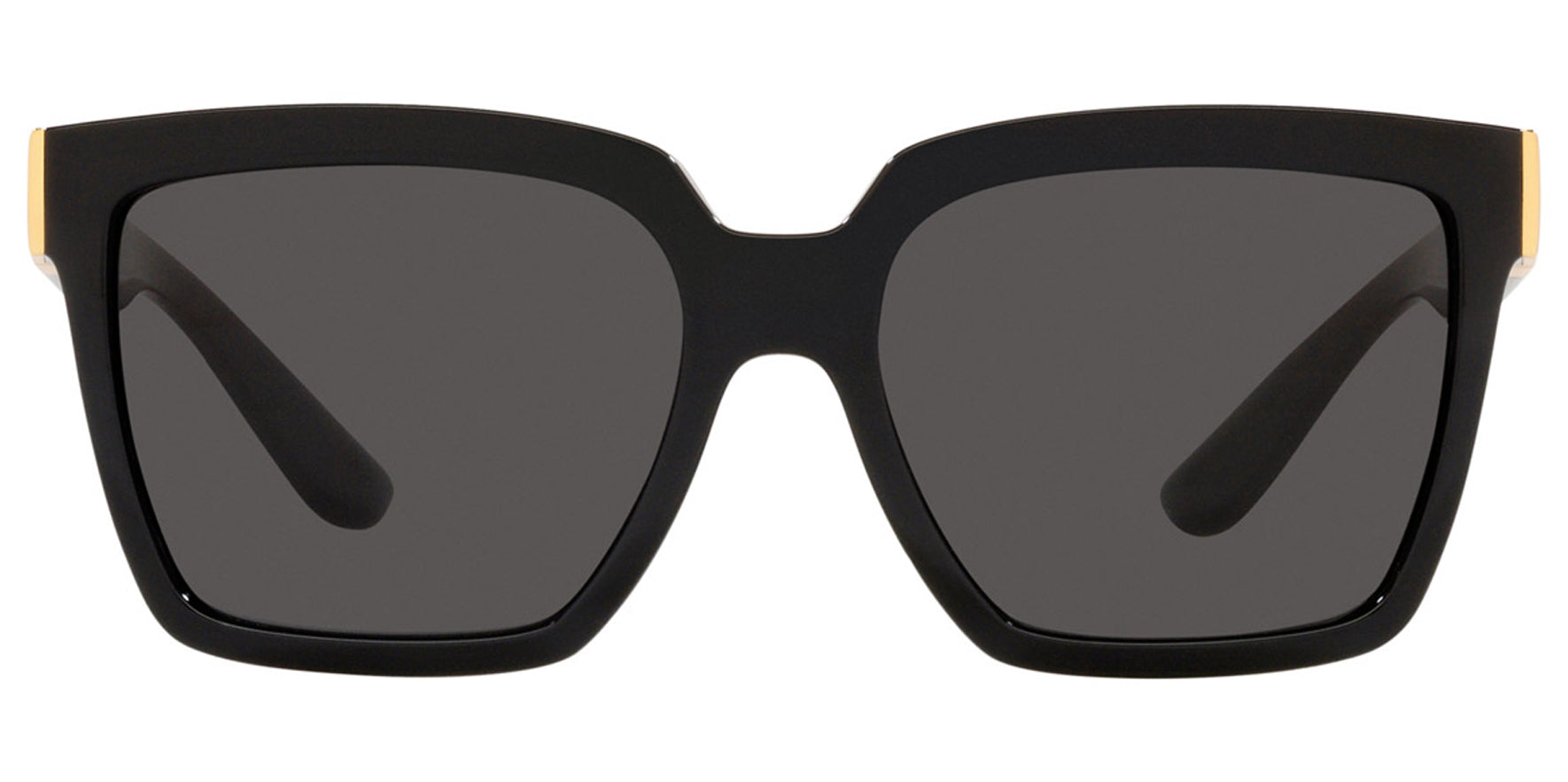 Dolce & Gabbana Black Square w/ Gold-Tone Accents - Eyedictive