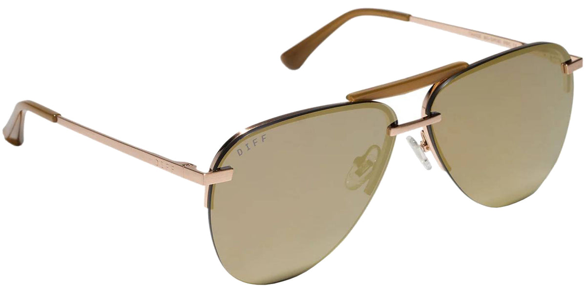 Diff Tahoe Semi-Rimless Aviator w/ Mirror Lens