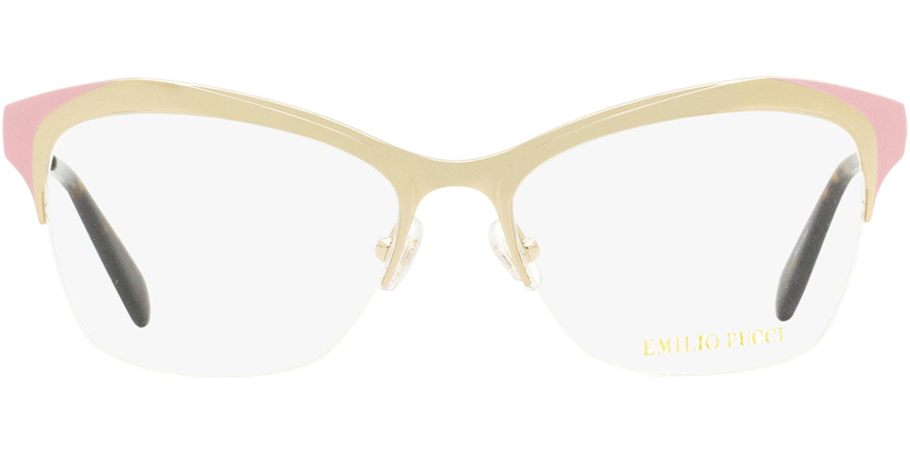 Emilio Pucci Cat Eye Semi-Rimless Eyeglass Frames - Eyedictive