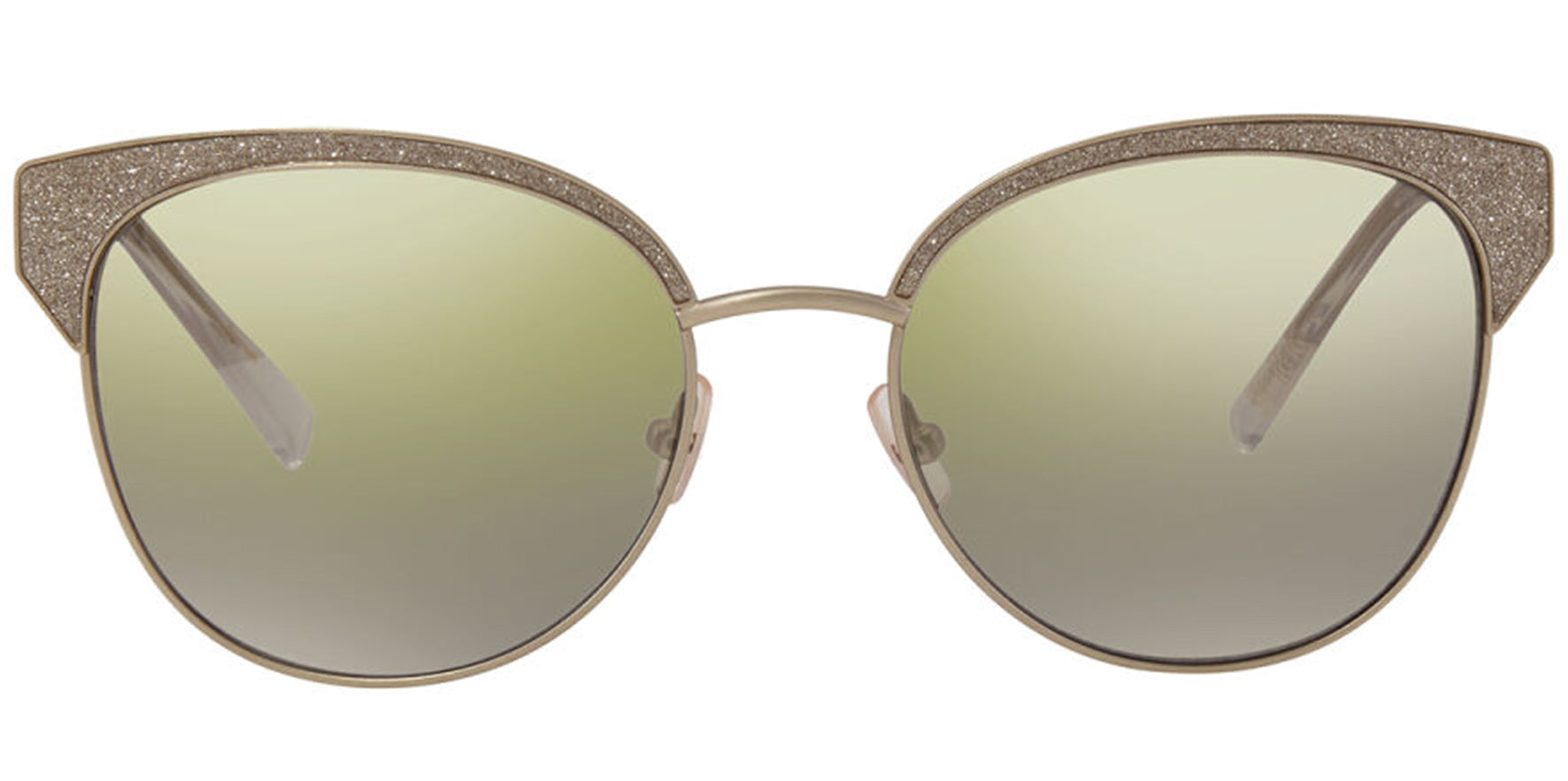 Vera Wang Esmeralda Gold-Tone Glittered Browline - Eyedictive