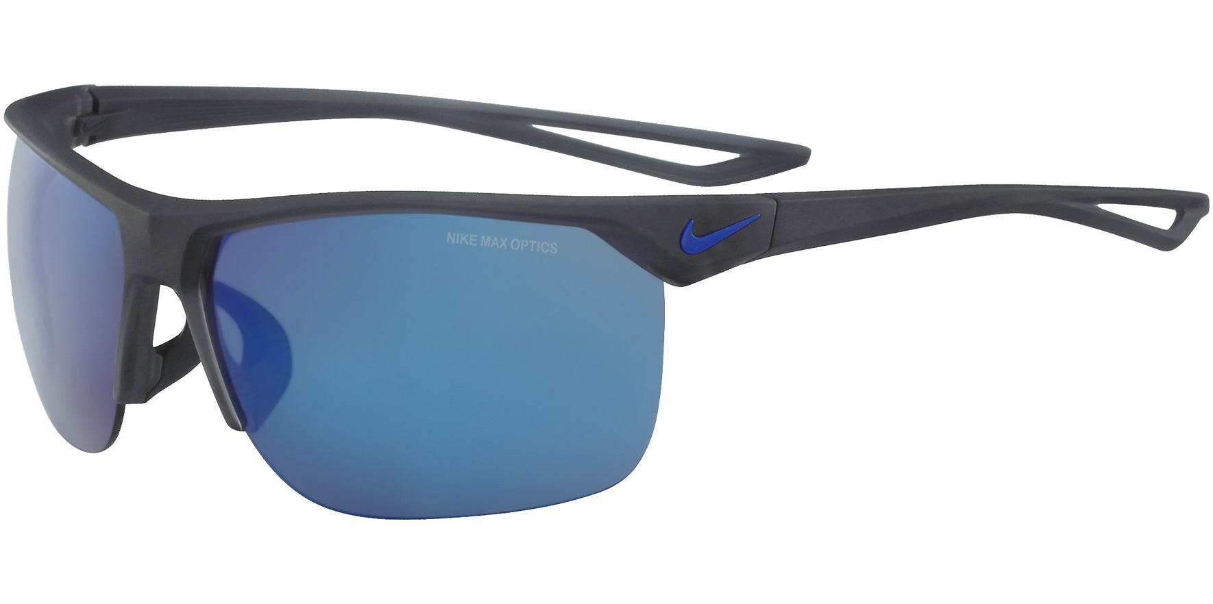Nike Trainer M Course Max Optics Semi-Rimless Wrap w/ Mirror Lens