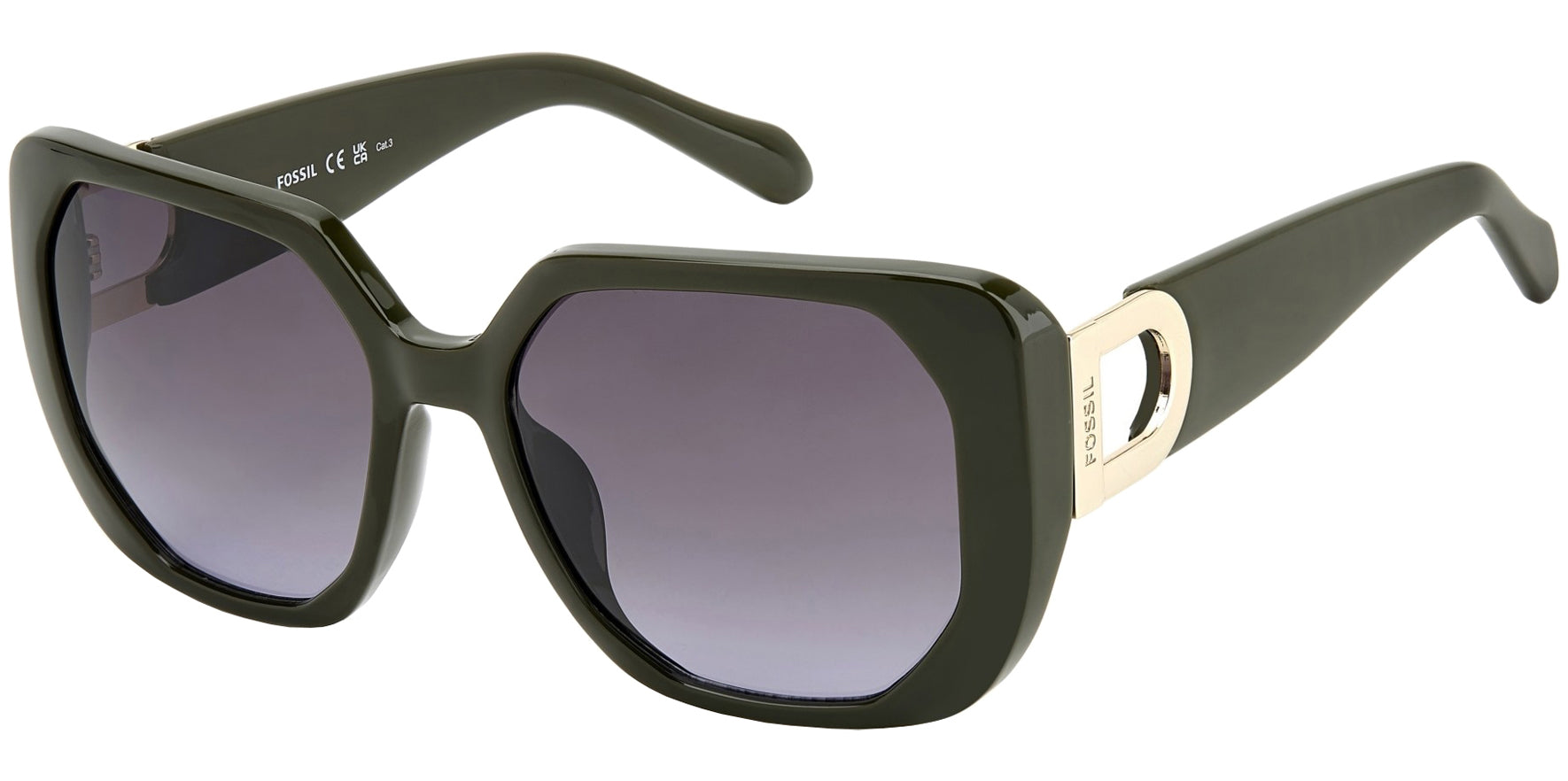 Fossil Oversized Geometric Square w/ Gradient Lens