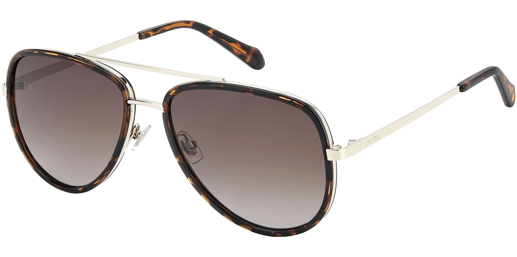 Fossil Classic Metal Aviator w/ Gradient Lens