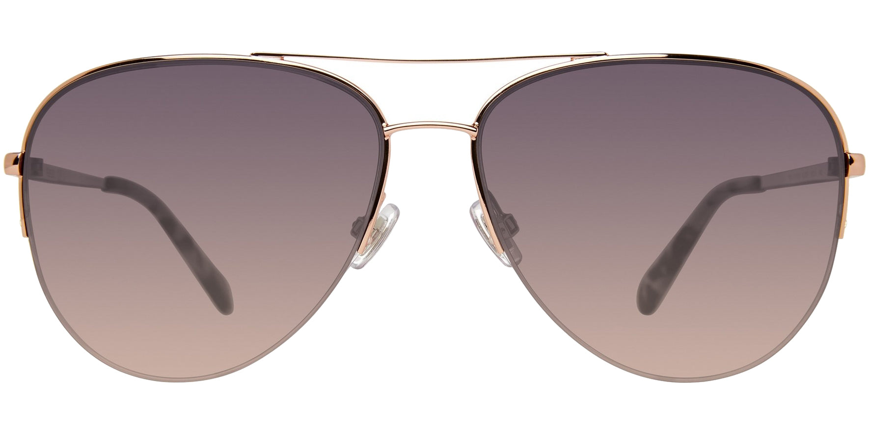 Fossil Tiana Semi-Rimless Aviator w/ Gradient Lens