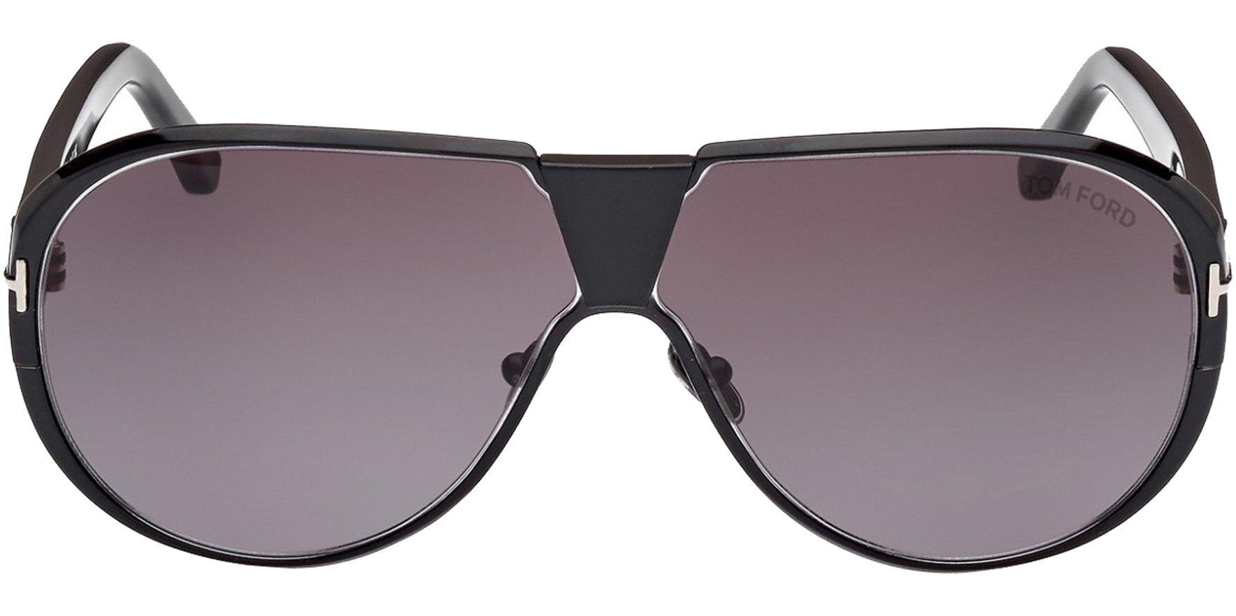 Tom Ford Vincenzo Shiny Black Pilot w/ Gradient Lens