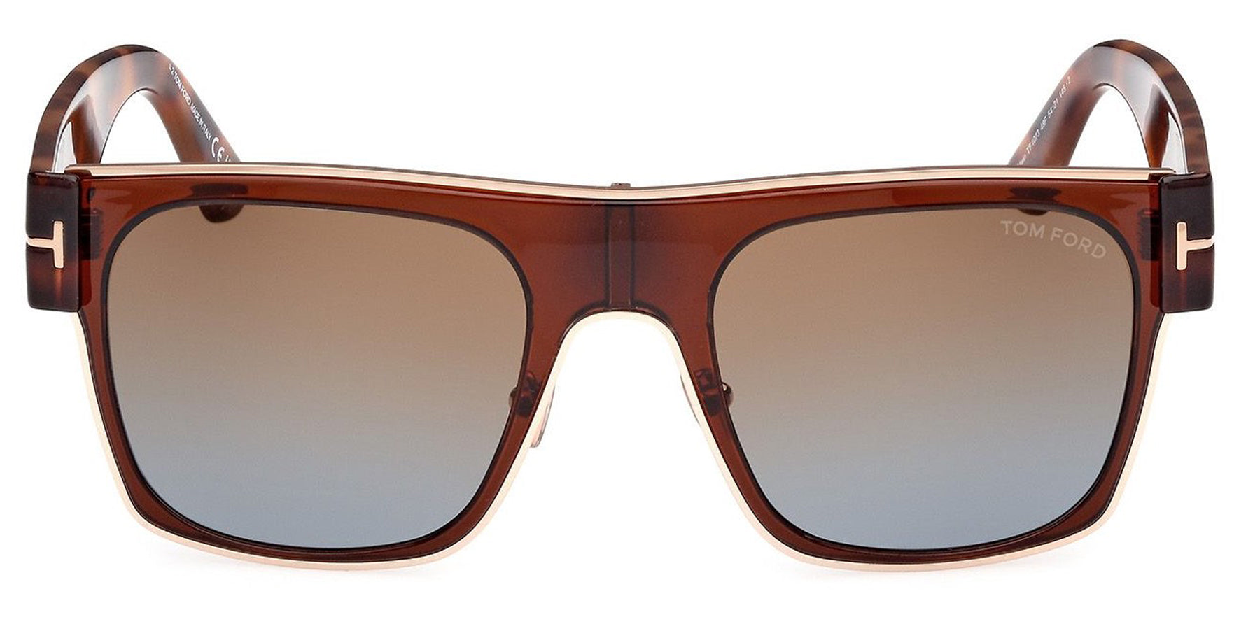 Tom Ford Edwin Dark Havana Flat Square w/ Gradient Lens - Eyedictive