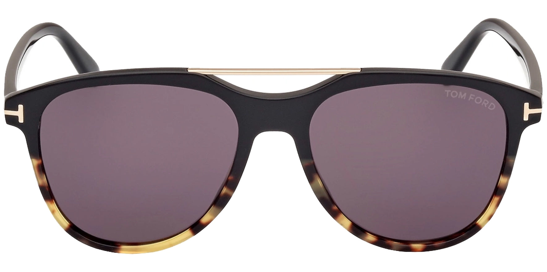 Tom Ford Damian Black/Tortoise Pilot w/ Metal Top Bar - Eyedictive
