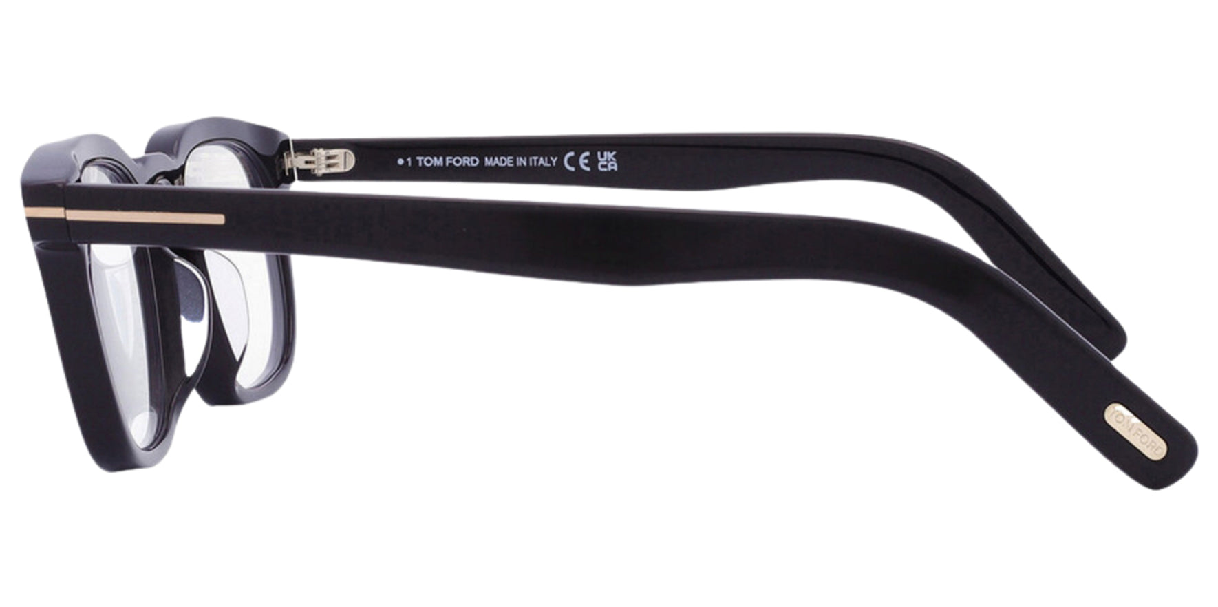 Tom Ford Shiny Black Blue Block Oval Eyeglasses - Eyedictive