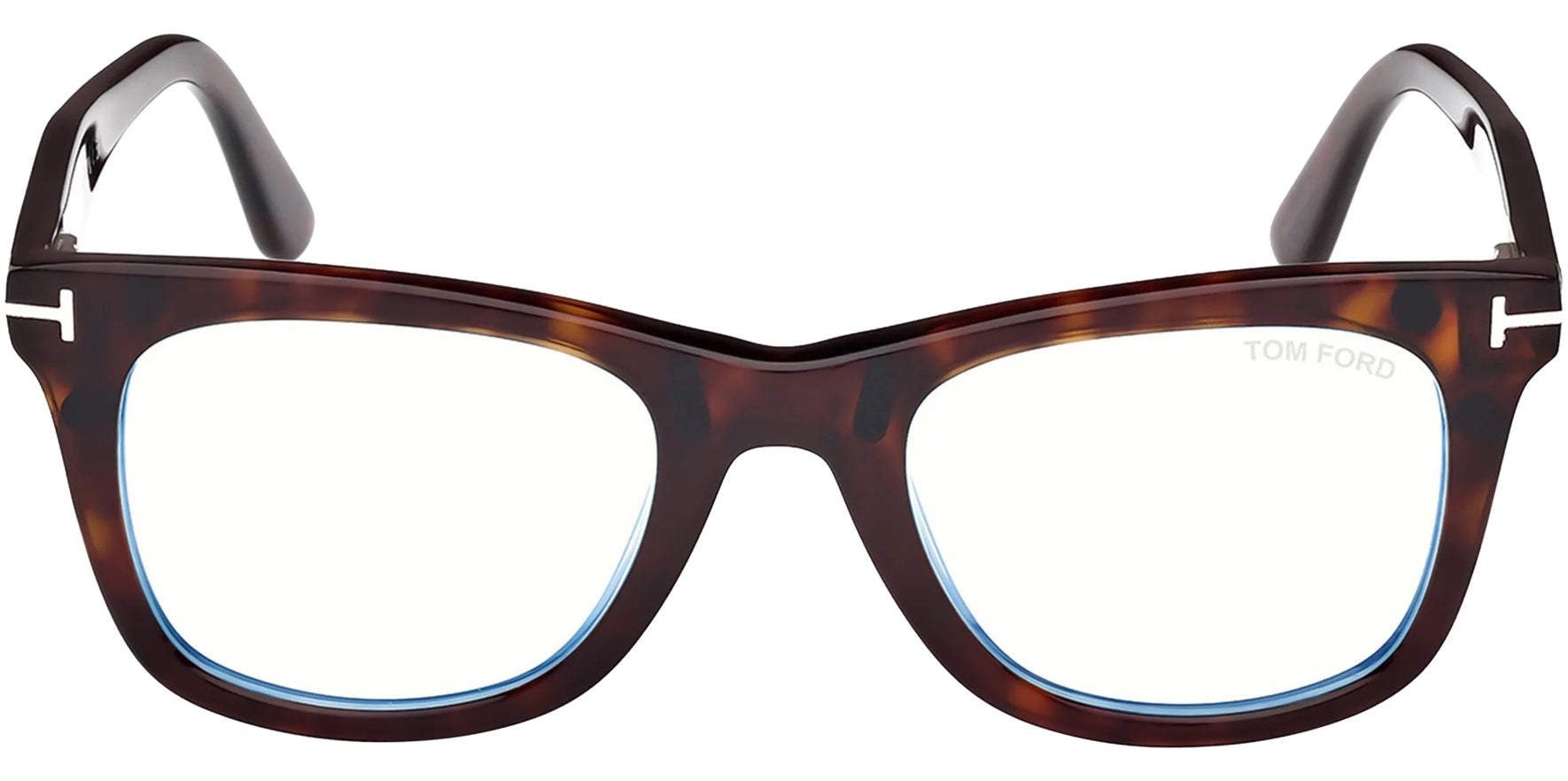Tom Ford Blue Block Soft Square Eyeglasses w/ Clip-On Lens