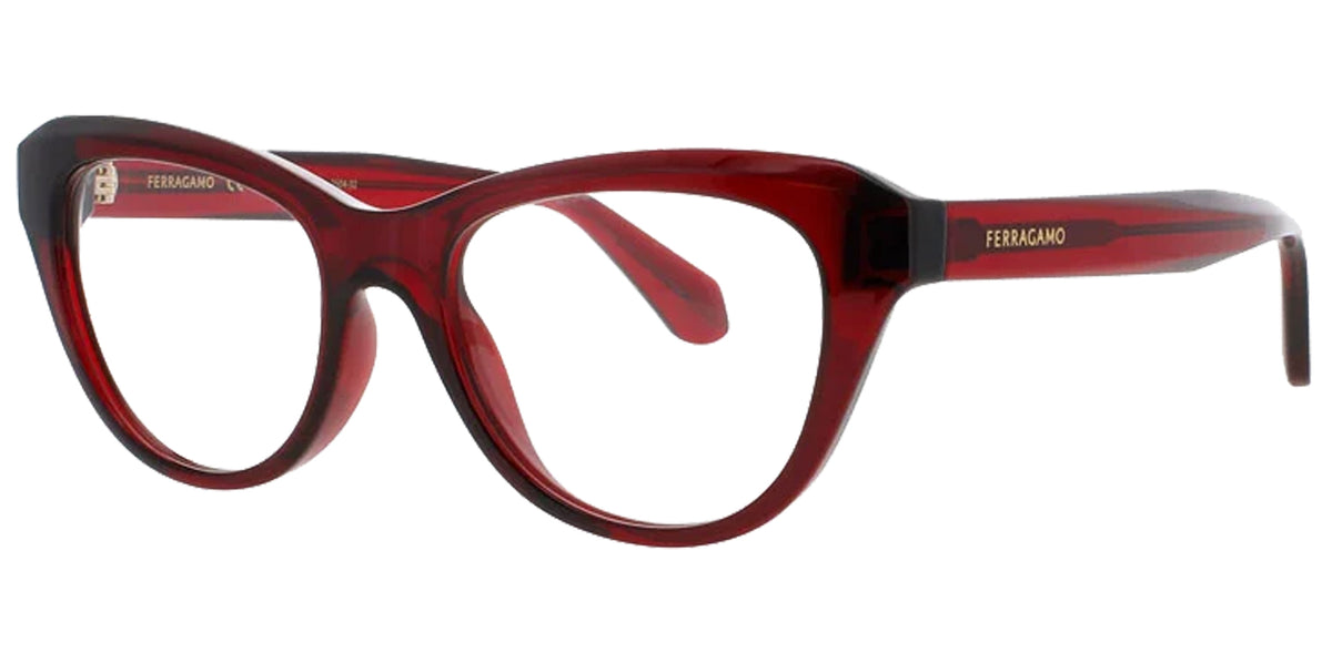 Ferragamo Cat Eye Eyeglasses Frames w/ 5-Barrel Steel Hinges