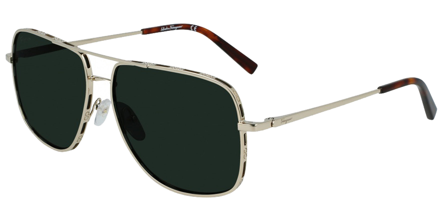 Ferragamo Shiny Gold-Tone Navigator