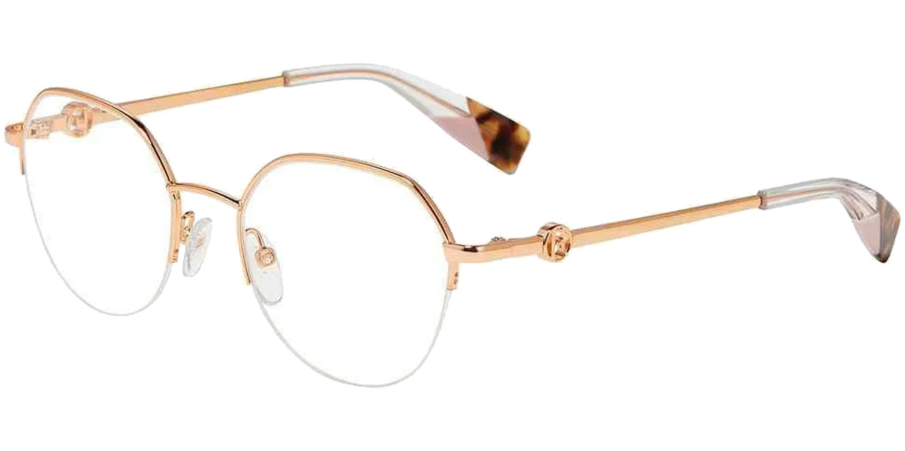 Furla Semi-Rimless Round w/ Self-Adjusting Nose Pads