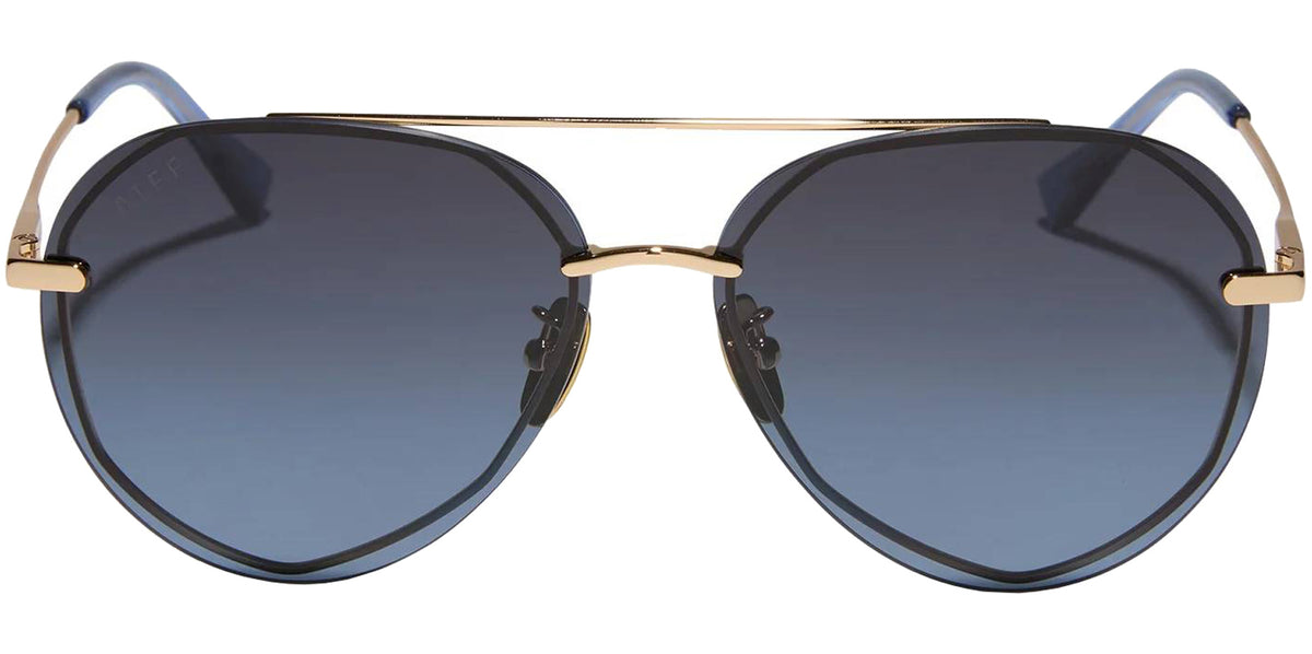 Diff Lenox Polarized Stainless Steel Aviator w/ Gradient Lens