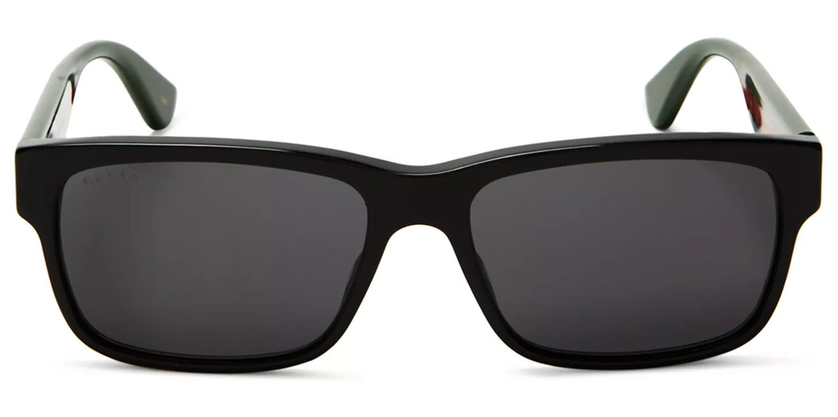 Gucci Square Classic w/ Web Stripe Temples