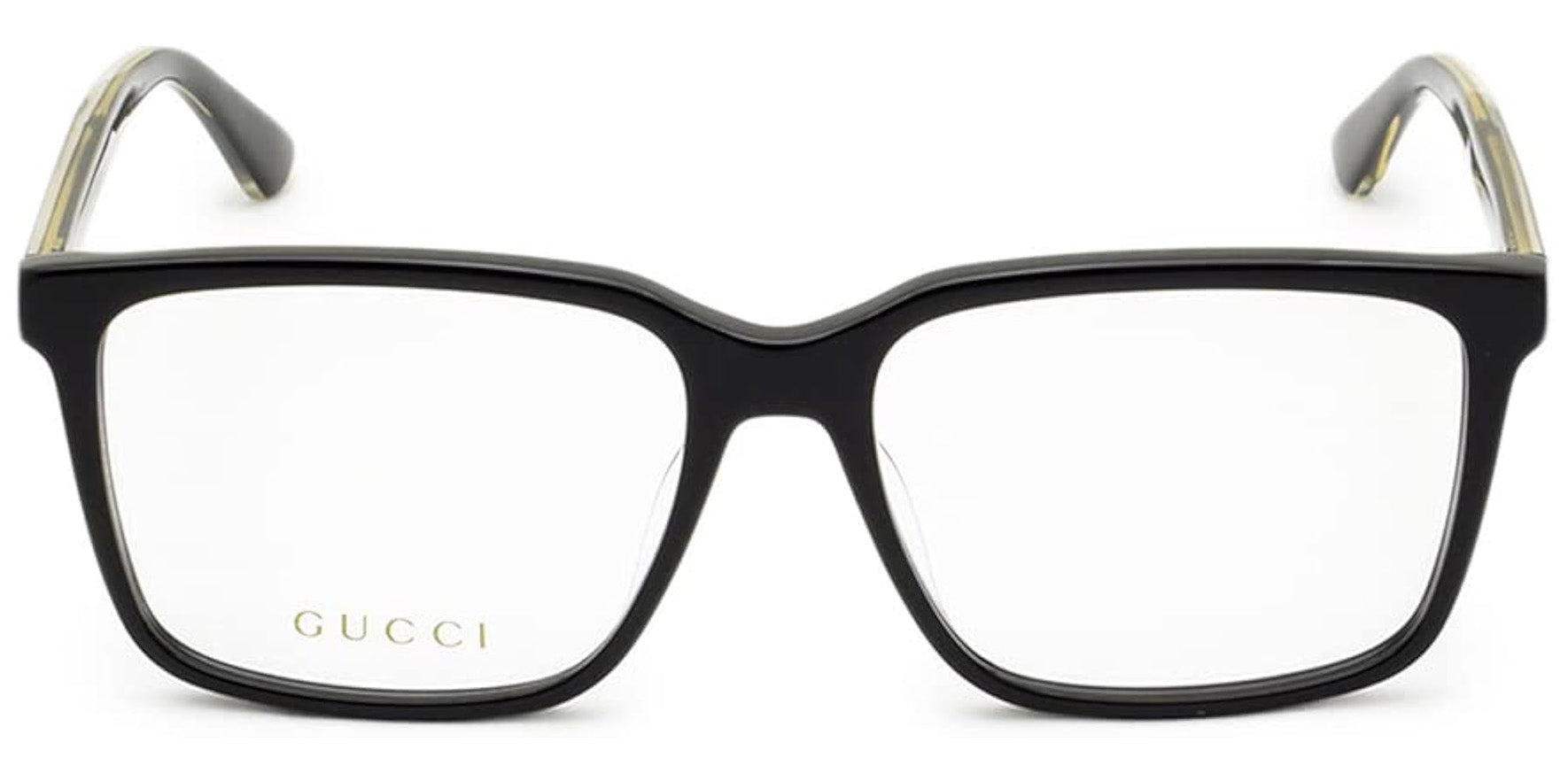 Gucci Squared Eyeglasses w/Sylvie Motif Temples