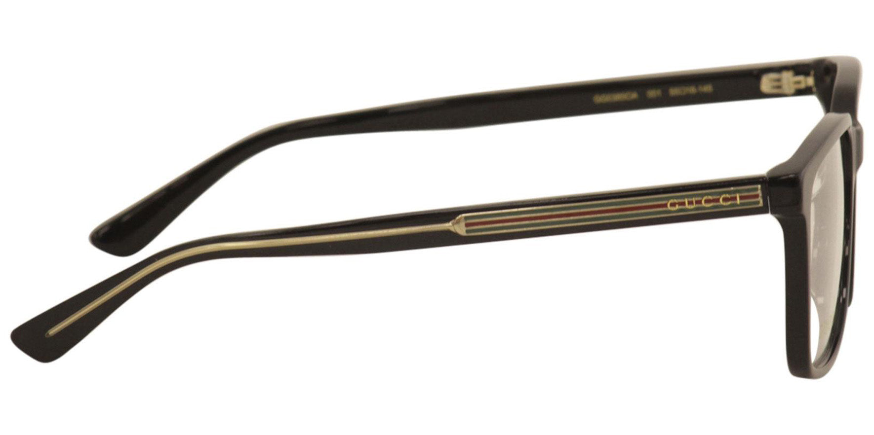 Gucci Squared Eyeglasses w/Sylvie Motif Temples