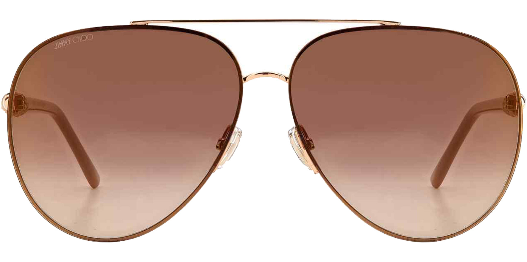 Jimmy Choo Gray Aviator w/ Stone Encrusted Temples - Eyedictive