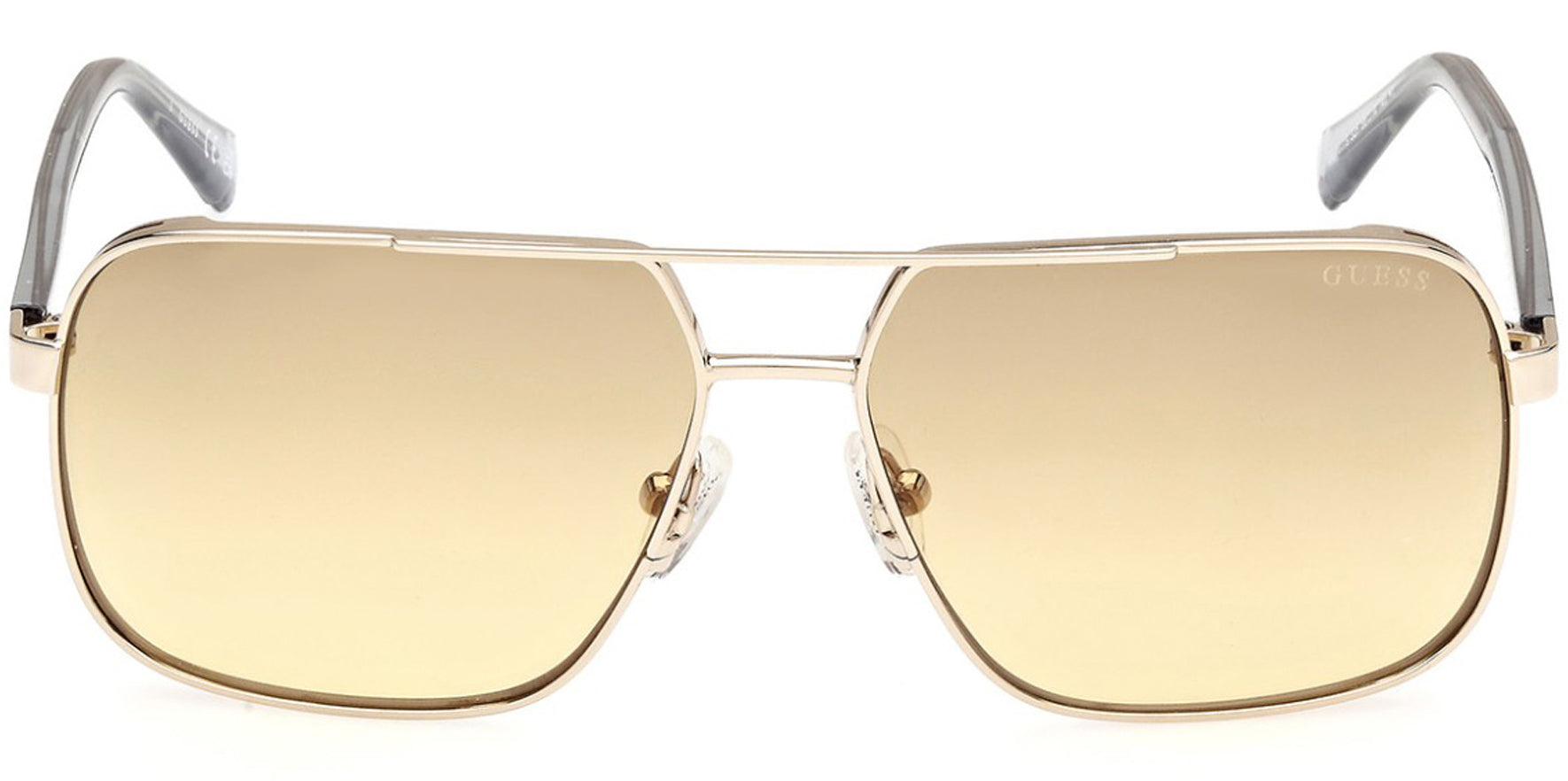 Guess Slim Gold-Tone Navigator Sunglasses w/ Gradient Lens