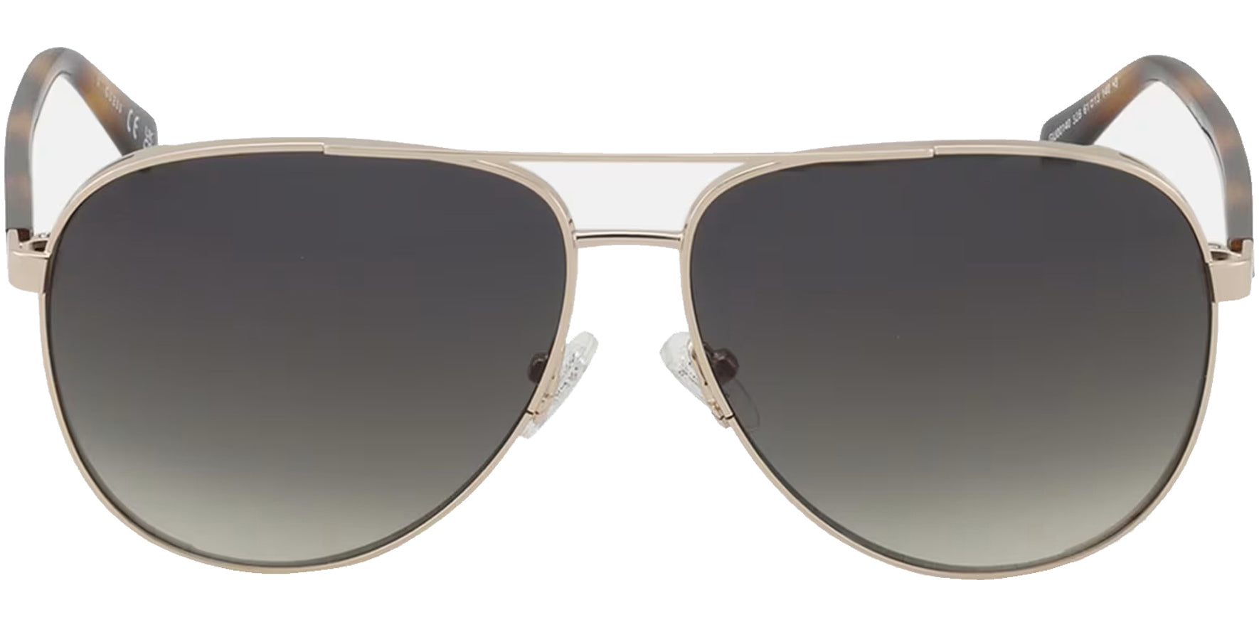 Guess Shiny Pale Gold-Tone Aviator w/ Gradient Lens