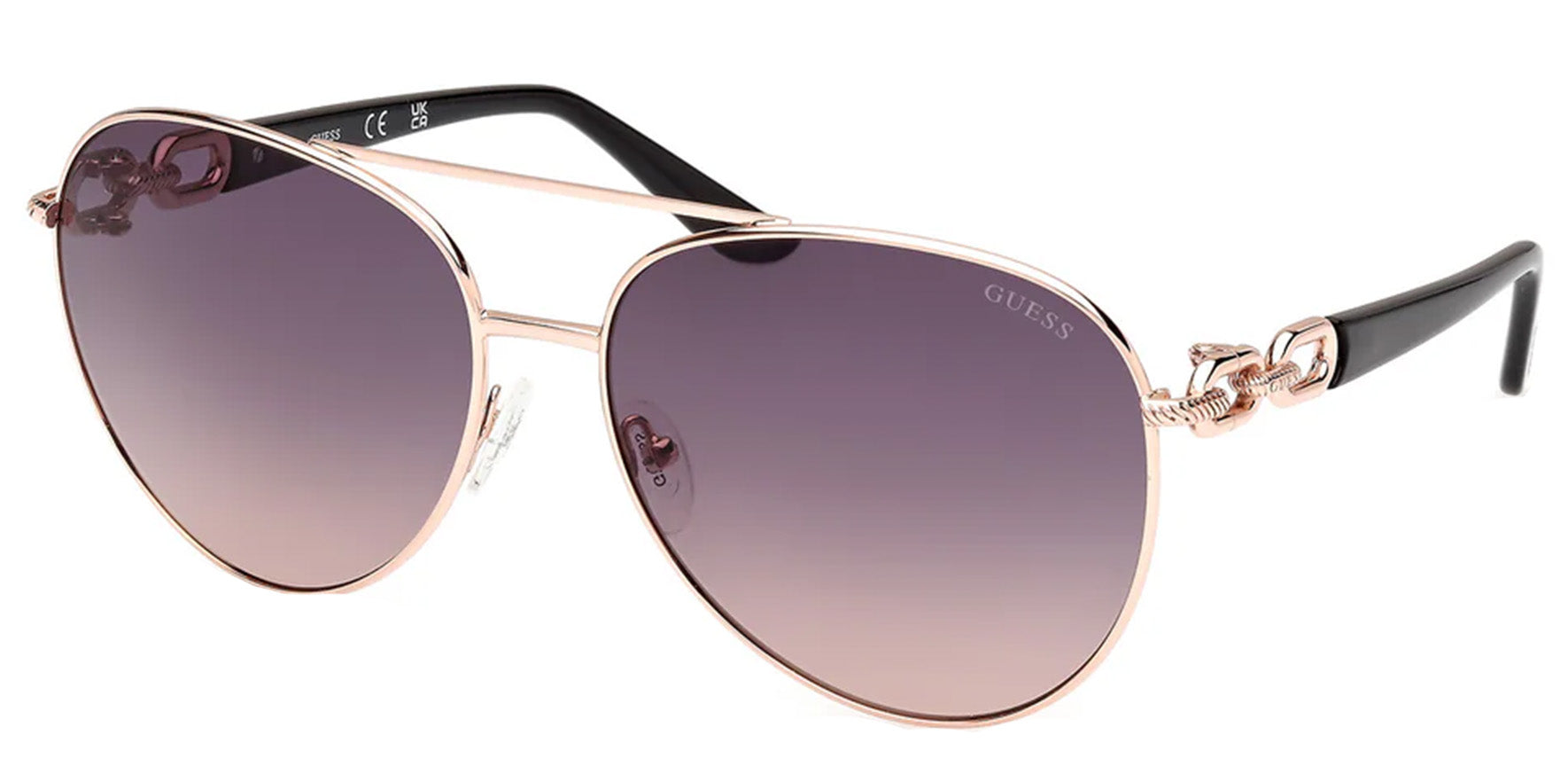 Guess Metal Pilot w/ Chain Link Temple Design