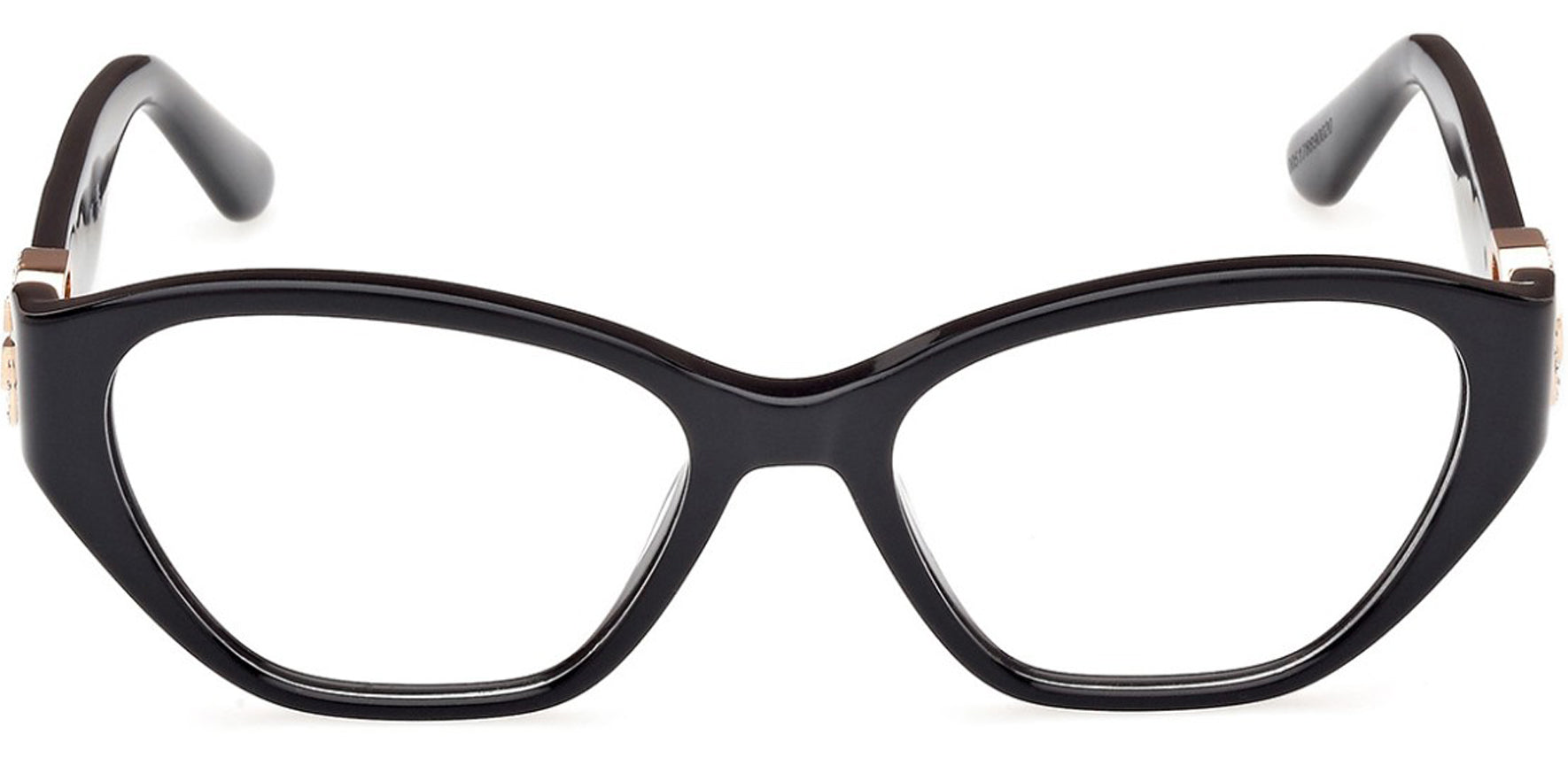 Guess Black Cat-Eye Eyeglass Frames w/ 5-Barrel Steel Hinges