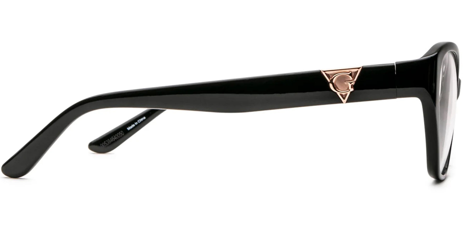 Guess Petite Fit Shiny Black Cat-Eye Eyeglass Frames