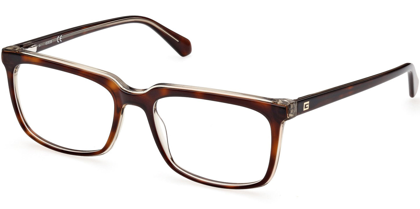 Guess Havana Soft Square Eyeglass Frames